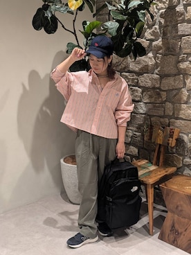 「BAYFLOW（ベイフロー）のアイテム（パンツ）」を使った、sunabfさん（レディース・148cm）の春コーディネート