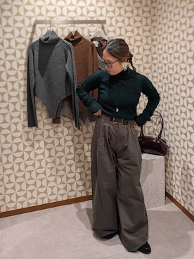 「アイテム（ネックレス）」を使った、sunabfさん（レディース・148cm・30代）の秋コーディネート