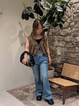「アイテム（ベスト）」を使った、sunabfさん（レディース・148cm・30代）の夏コーディネート