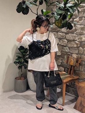 「BAYFLOW（ベイフロー）のアイテム（バッグ）」を使った、sunabfさん（レディース・148cm）の春コーディネート