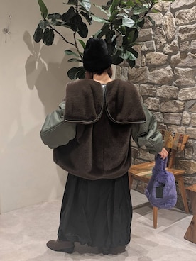 「アイテム（ブルゾン）」を使った、sunabfさん（レディース・148cm・40代）の秋コーディネート