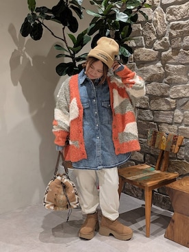 「アイテム（ハンドバッグ）」を使った、sunabfさん（レディース・148cm）の秋コーディネート