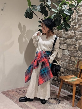 「アイテム（ブーツ）」を使った、sunabfさん（レディース・148cm・30代）の秋コーディネート