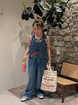 「アイテム（スマホグッズ、ブラック系）」を使った、sunabfさん（レディース・148cm）の夏コーディネート