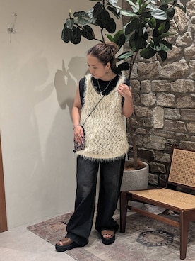 「アイテム（ベスト）」を使った、sunabfさん（レディース・148cm・30代）の夏コーディネート