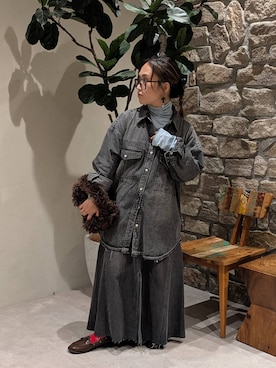 「アイテム（モカシン/デッキシューズ）」を使った、sunabfさん（レディース・148cm）の秋コーディネート