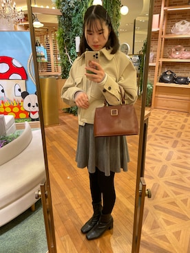 「いつもありがとうございます」｜「アイテム（ブルゾン）」を使った、あいさん（レディース・163cm）の冬コーディネート