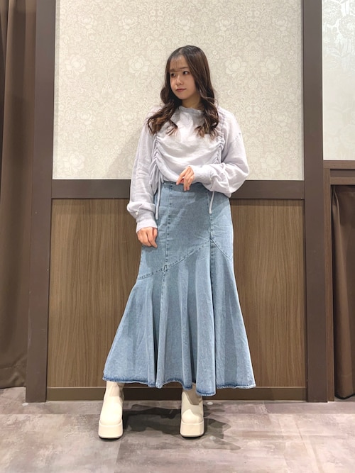 セール】薔薇エンボス厚底ブーツ（ブーツ）｜axes femme（アクシーズ