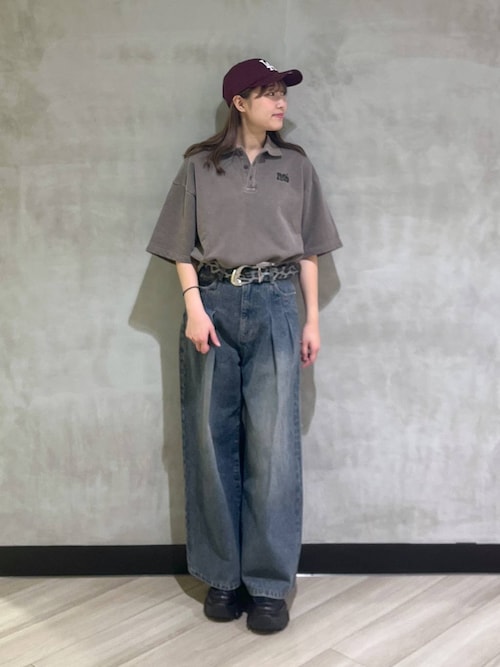<WEB限定サイズあり>タックデニムパンツ