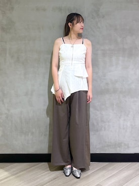 「アイテム（キャミソール）」を使った、まなさん（レディース・162cm・10代）の夏コーディネート