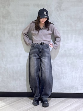 「アイテム（キャップ）」を使った、まなさん（レディース・162cm・20代）の秋コーディネート