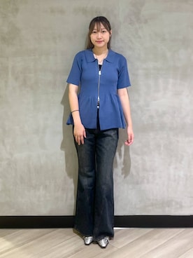 「アイテム（ニット/セーター）」を使った、まなさん（レディース・162cm・10代）の夏コーディネート