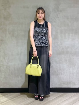 「PAGEBOY（ページボーイ）のバックルチャンキーヒール（ブーツ）」を使った、まなさん（レディース・162cm・10代）の夏コーディネート