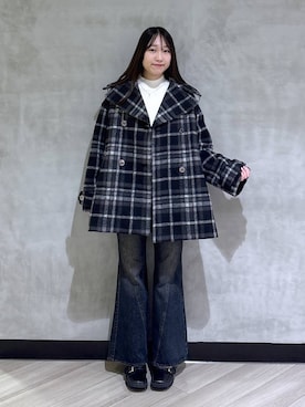 「アイテム（チェスターコート）」を使った、まなさん（レディース・162cm・20代）の秋コーディネート