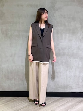 「夏コーデ」｜「アイテム（その他アウター）」を使った、まなさん（レディース・162cm）の夏コーディネート