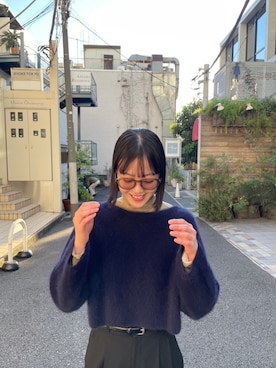 「アイテム（サングラス、グリーン系）」を使った、Zoff Staffさん（レディース・160cm）の秋コーディネート