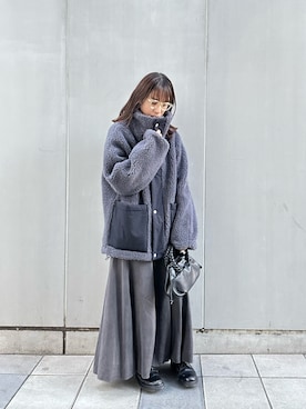 「アイテム（メガネ、イエロー系）」を使った、Zoff Staffさん（レディース・160cm）の秋コーディネート