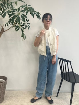 「ユナイテッドアローズ」｜Zoff Staffさん（レディース・158cm）の春コーディネート