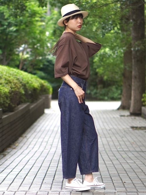 パンツ barom one Y's BORN PRODUCT] COTTON TWILL CUT LINE KNEE PANTS(XS Mocha