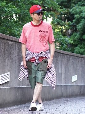 BROOKLYNOVERALLさん（骨格ナチュラル・メンズ・172cm）の夏コーディネート