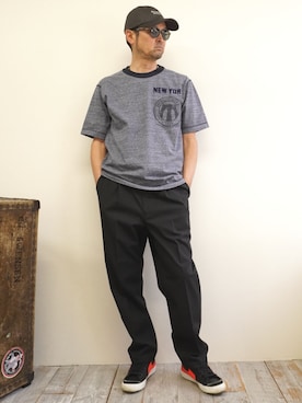 BROOKLYNOVERALLさん（骨格ナチュラル・メンズ・172cm）の夏コーディネート