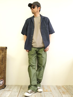 BROOKLYNOVERALLさん（骨格ナチュラル・メンズ・172cm）の夏コーディネート