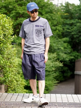BROOKLYNOVERALLさん（骨格ナチュラル・メンズ・172cm）の夏コーディネート