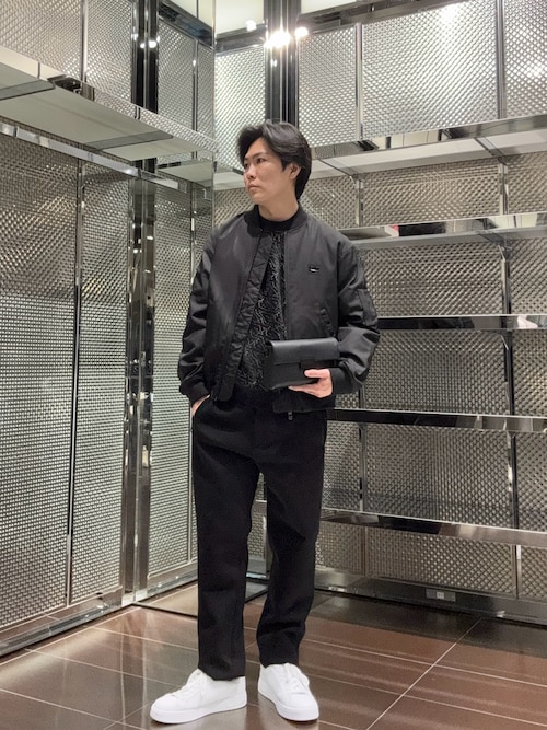 A|X アルマーニ エクスチェンジ】オールオーバージャカードロゴ ニット