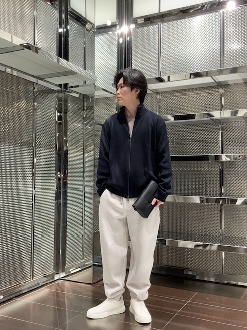 A|X アルマーニ エクスチェンジ】ジップアップニットカーディガン