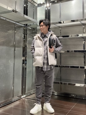 「アイテム（ボディバッグ/ウエストポーチ）」を使った、ABEさん（メンズ・172cm）の秋コーディネート