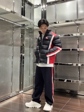 「ARMANI EXCHANGE（アルマーニエクスチェンジ）のアイテム」を使った、ABEさん（メンズ・172cm）の秋コーディネート