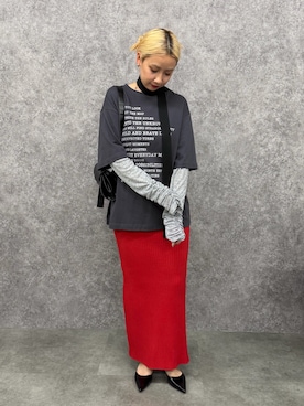 「GEVS.（ジェイヴィス）のアイテム」を使った、ERIKA さん（レディース・157cm）の夏コーディネート