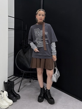 「GEVS.（ジェイヴィス）のアイテム」を使った、ERIKA さん（レディース・157cm）の夏コーディネート