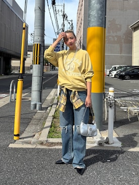 「GEVS.（ジェイヴィス）のアイテム」を使った、ERIKA さん（レディース・157cm）の秋コーディネート