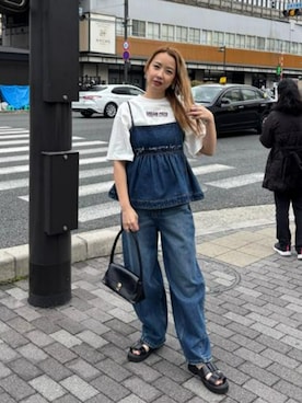 「GEVS.（ジェイヴィス）のアイテム」を使った、ERIKA さん（レディース・157cm）の春コーディネート