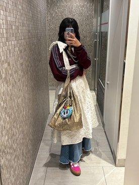 「adidas（アディダス）のアイテム（ジャケット/アウター）」を使った、MIRAIさん（レディース・152cm）の冬コーディネート