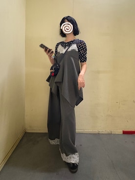 「POPPYのアイテム（トップス、グレー系）」を使った、MIRAIさん（レディース・152cm）の夏コーディネート