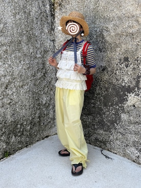 「BEAMS BOY（ビームスボーイ）のアイテム（トップス、ホワイト系）」を使った、MIRAIさん（レディース・152cm）の春コーディネート