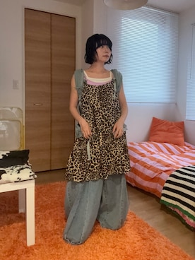 「POPPYのアイテム（デニムパンツ、ブルー系）」を使った、MIRAIさん（レディース・152cm）の夏コーディネート