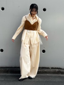 ungrid 大人気ネット完売品 チュールドッキングタックパンツ　25A/W チュールドッキングタックパンツ｜アングリッド（Ungrid）公式