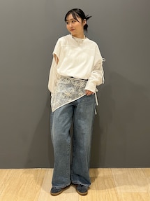 Ungrid スリットデザインロングスリーブTee セール】スリットデザインロングスリーブTee（Tシャツ