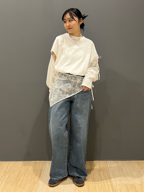 スリットデザインロングスリーブTee（Tシャツ/カットソー