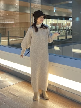 西村唯さん(レディース・160cm)の冬コーディネート