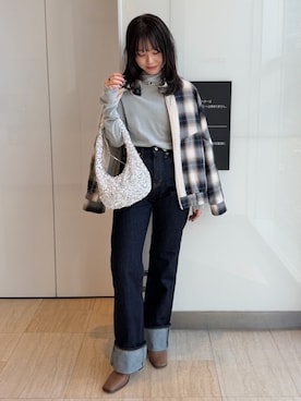 西村唯さん（レディース・160cm）の冬コーディネート