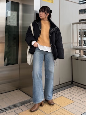 西村唯さん（レディース・160cm）の冬コーディネート