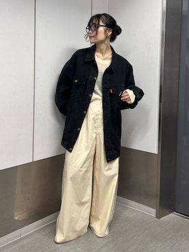 「Ungrid（アングリッド）のアイテム（デニムジャケット）」を使った、西村唯さん（レディース・160cm）の秋コーディネート