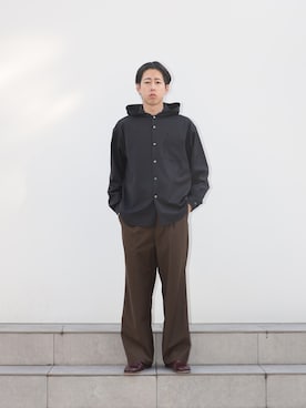 「STUDIOUS（ステュディオス）のアイテム（スラックス）」を使った、kakeruさん（メンズ・175cm）の冬コーディネート