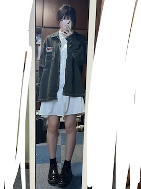 「アイテム（シャツワンピース）」を使った、Nanaさん（レディース・157cm）の夏コーディネート