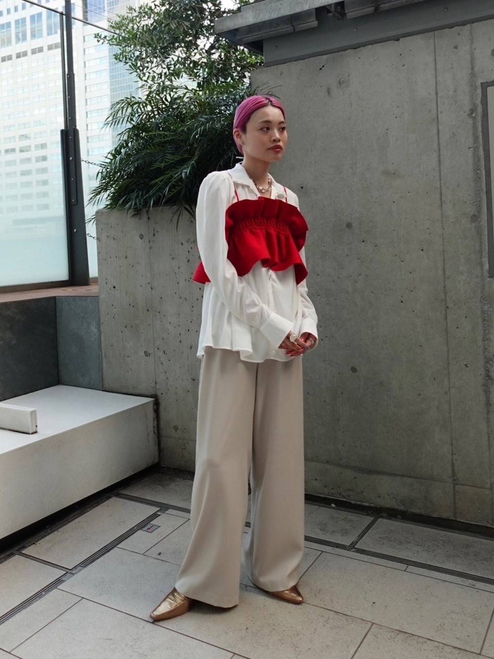MARTE(MARTE)｜saharaのベストを使ったコーディネート - WEAR