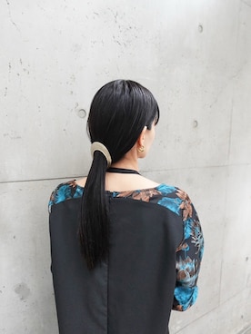 「ヘアアクセ」｜MARTEさん（レディース・158cm）の冬コーディネート